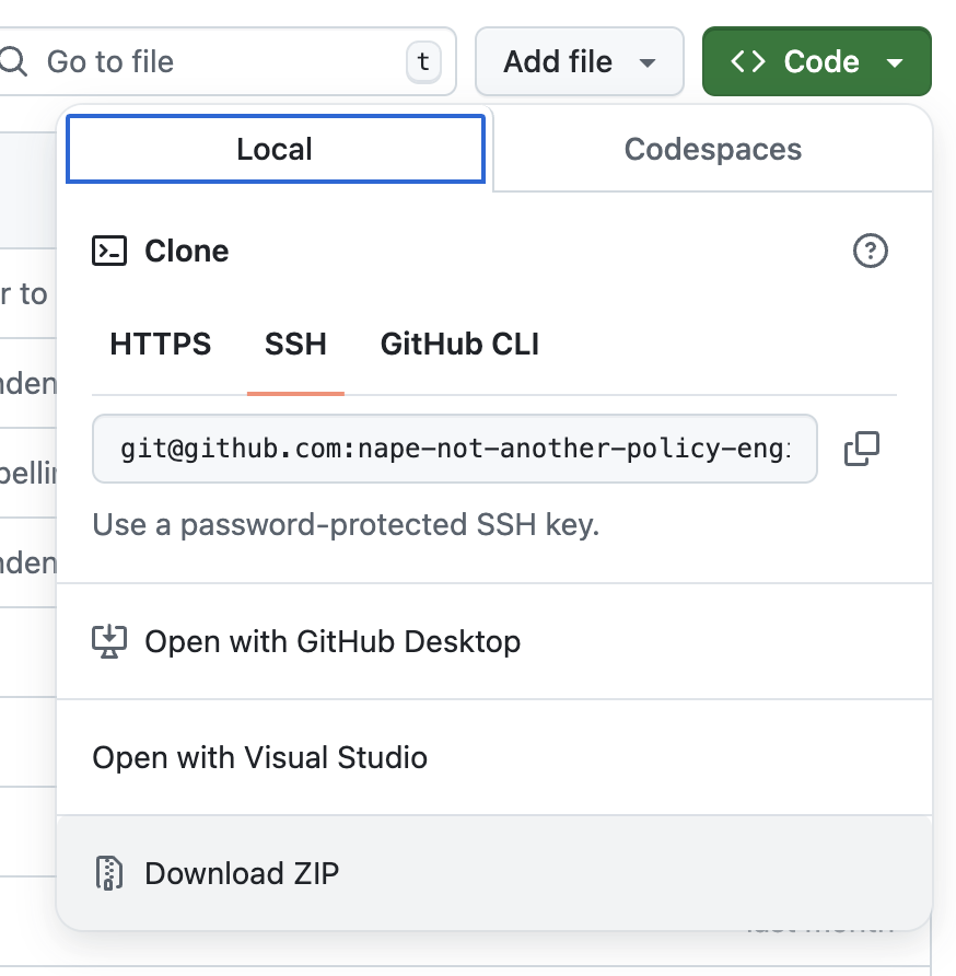 How to Download ZIP File for NAPE CLI Source Code